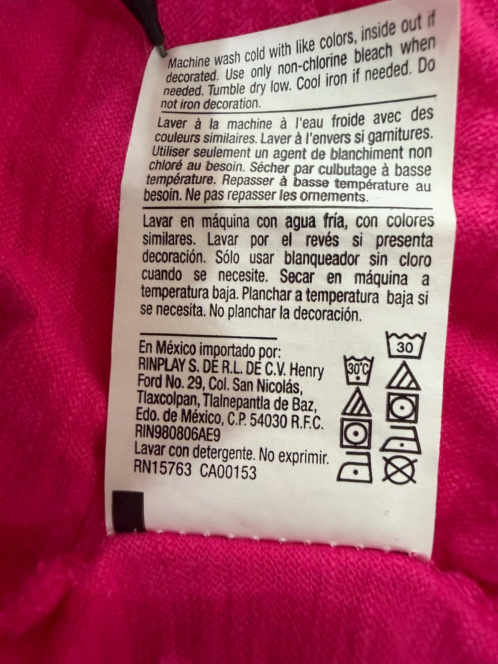 Hanes Bright Pink Full-Zip Hooded Sweatshirt - Picture 7 of 7